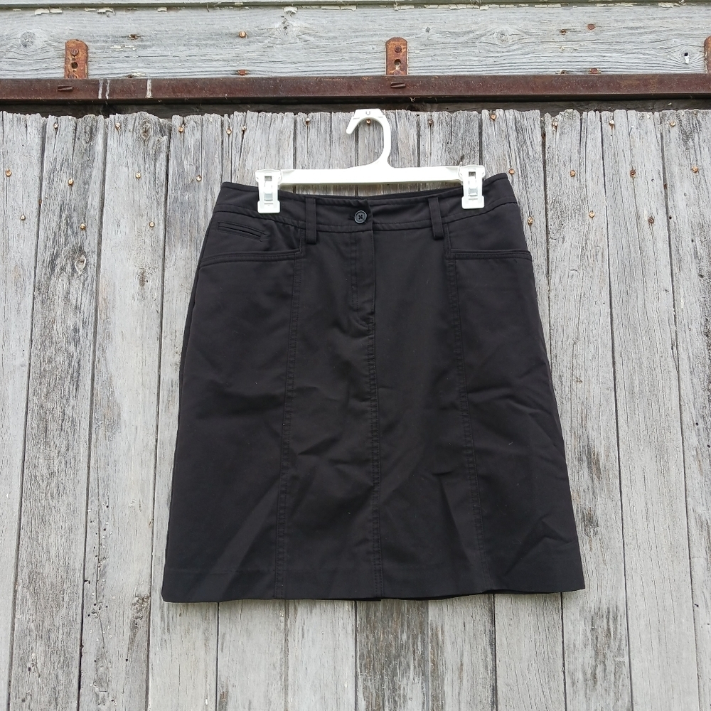 Sandro Petite Black Mid Rise Mini Career Skirt Womens‎ Sz 6P